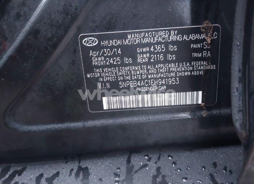 Photo 9 of 2014 Hyundai Sonata GLS (VIN 5NPEB4AC1EH941953)