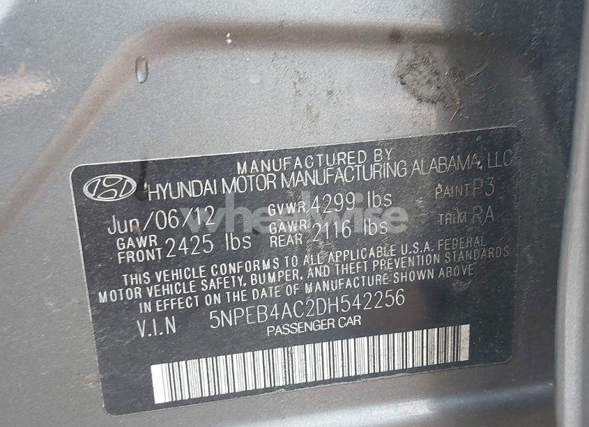 Photo 9 of 2013 Hyundai Sonata GLS (VIN 5NPEB4AC2DH542256)