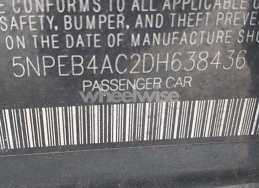 Photo 9 of 2013 Hyundai Sonata GLS (VIN 5NPEB4AC2DH638436)