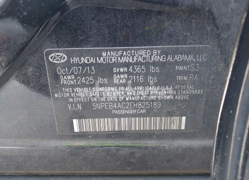 Photo 9 of 2014 Hyundai Sonata GLS (VIN 5NPEB4AC2EH825189)