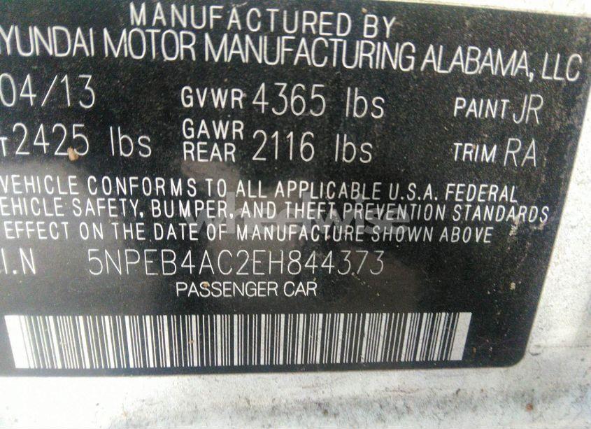 Photo 8 of 2014 Hyundai Sonata GLS (VIN 5NPEB4AC2EH844373)