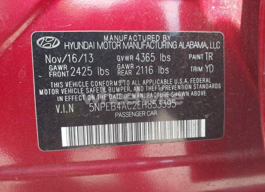 Photo 9 of 2014 Hyundai Sonata GLS (VIN 5NPEB4AC2EH853395)