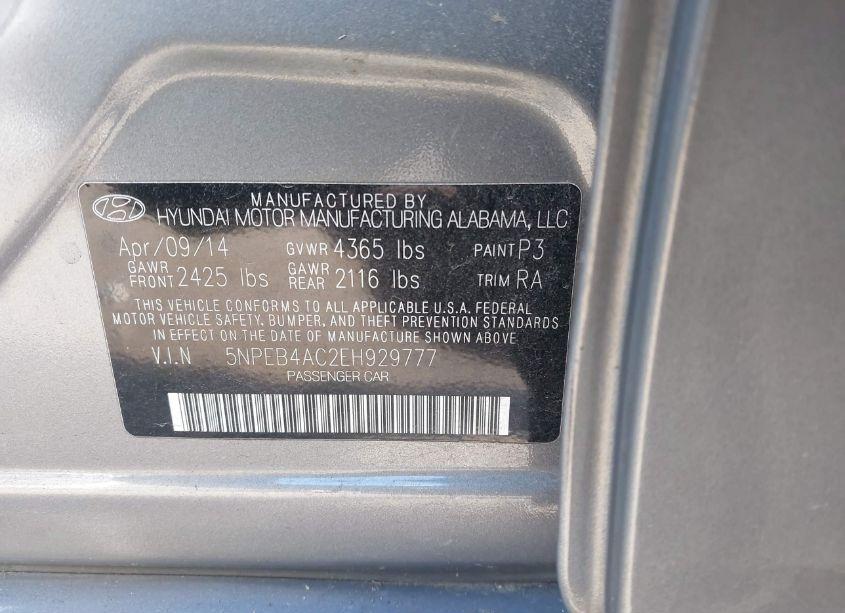 Photo 7 of 2014 Hyundai Sonata GLS (VIN 5NPEB4AC2EH929777)