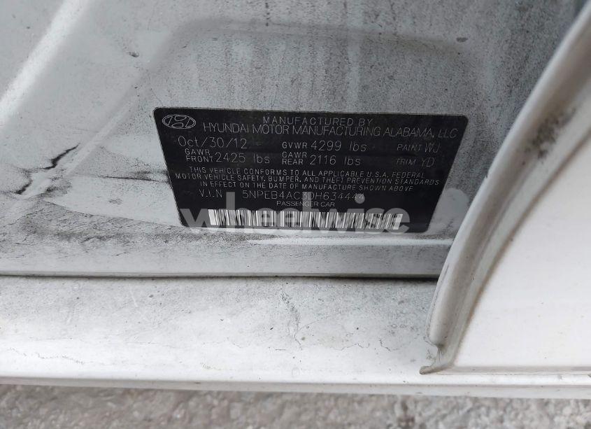 Photo 9 of 2013 Hyundai Sonata GLS (VIN 5NPEB4AC3DH634444)