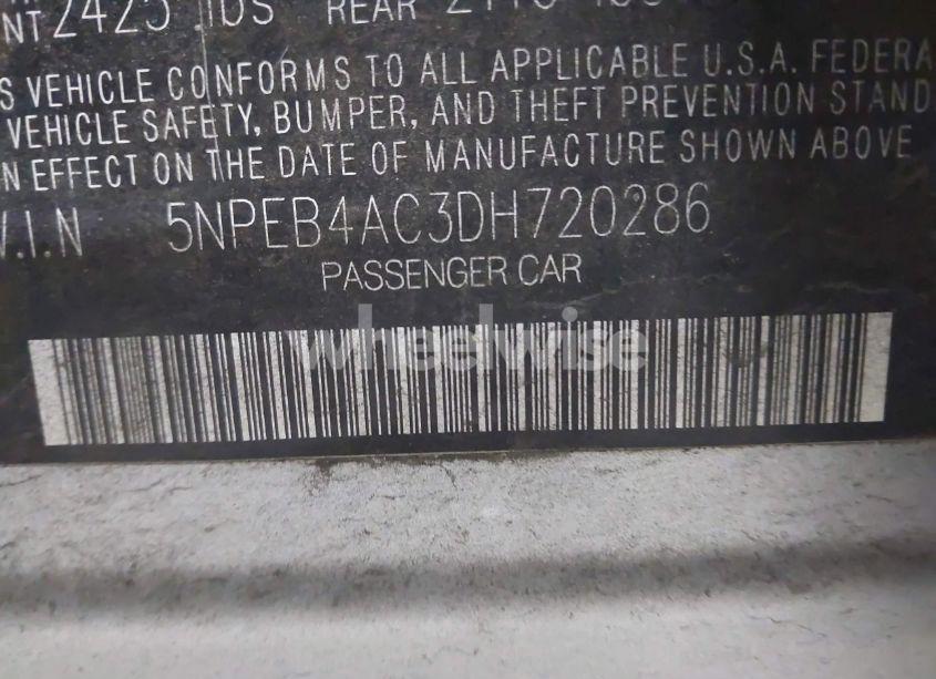 Photo 9 of 2013 Hyundai Sonata GLS (VIN 5NPEB4AC3DH720286)