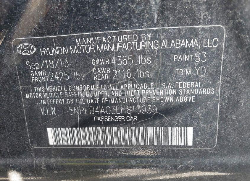 Photo 9 of 2014 Hyundai Sonata GLS (VIN 5NPEB4AC3EH813939)
