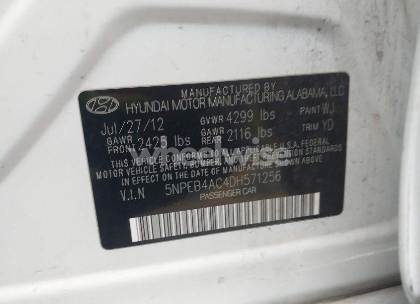 Photo 9 of 2013 Hyundai Sonata GLS (VIN 5NPEB4AC4DH571256)