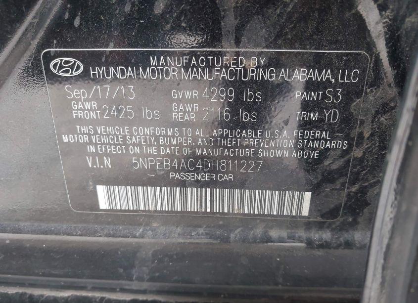 Photo 9 of 2013 Hyundai Sonata GLS (VIN 5NPEB4AC4DH811227)