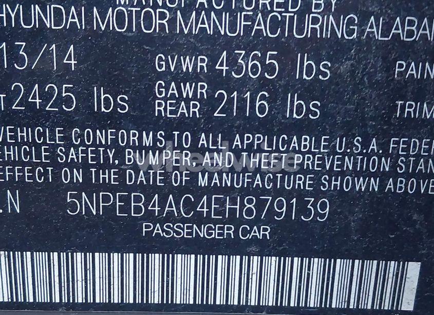 Photo 9 of 2014 Hyundai Sonata GLS (VIN 5NPEB4AC4EH879139)