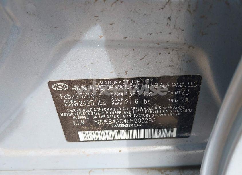Photo 9 of 2014 Hyundai Sonata GLS (VIN 5NPEB4AC4EH903293)