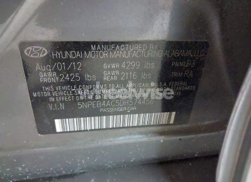 Photo 9 of 2013 Hyundai Sonata GLS (VIN 5NPEB4AC5DH574456)