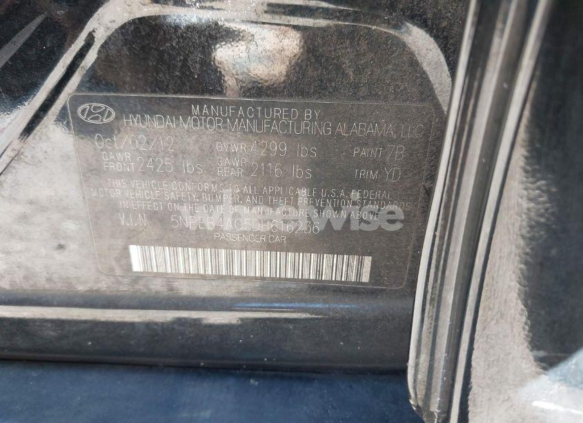 Photo 9 of 2013 Hyundai Sonata GLS (VIN 5NPEB4AC5DH616236)