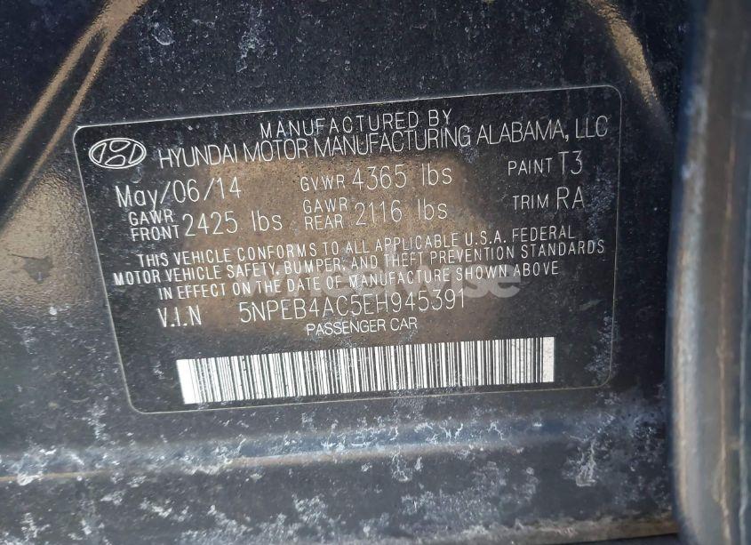 Photo 9 of 2014 Hyundai Sonata GLS (VIN 5NPEB4AC5EH945391)