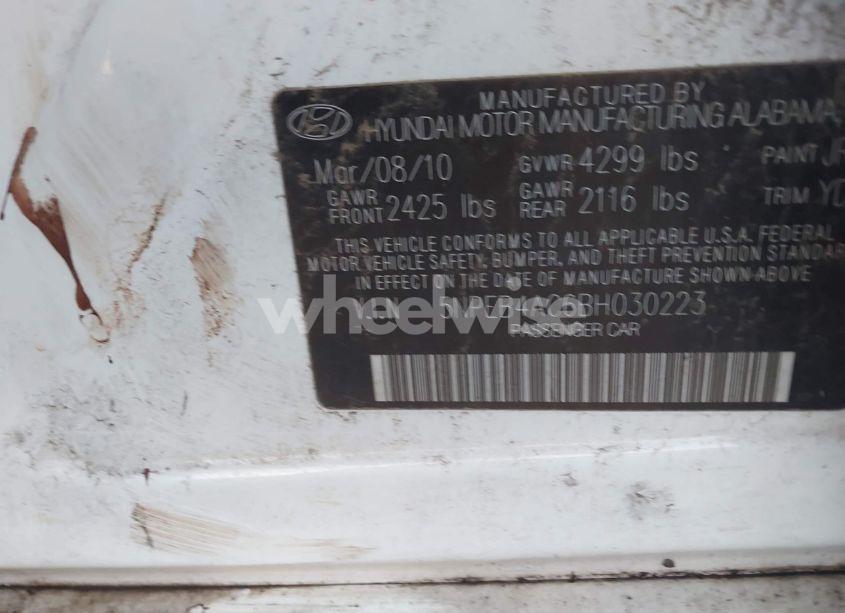 Photo 9 of 2011 Hyundai Sonata GLS (VIN 5NPEB4AC6BH030223)