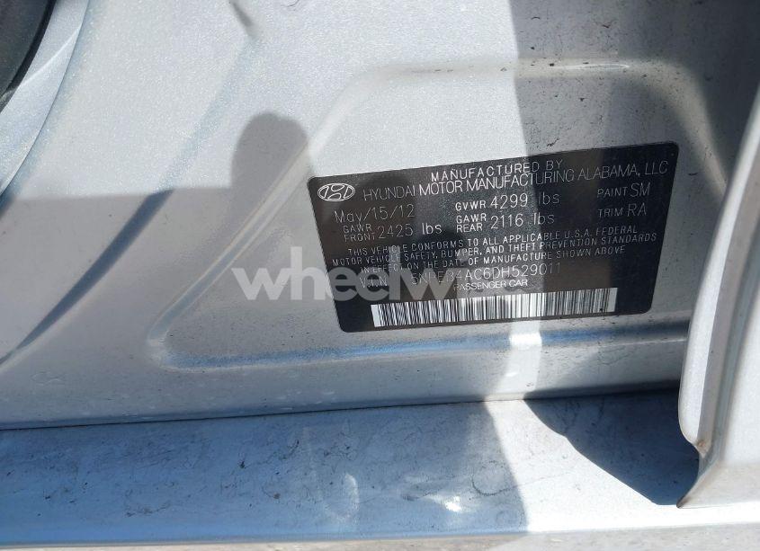 Photo 9 of 2013 Hyundai Sonata GLS (VIN 5NPEB4AC6DH529011)