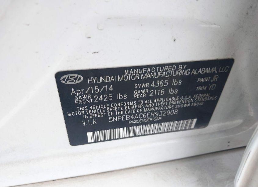 Photo 9 of 2014 Hyundai Sonata GLS (VIN 5NPEB4AC6EH932908)