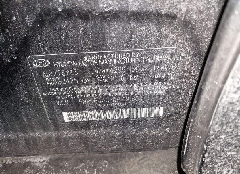 Photo 9 of 2013 Hyundai Sonata GLS (VIN 5NPEB4AC7DH736880)
