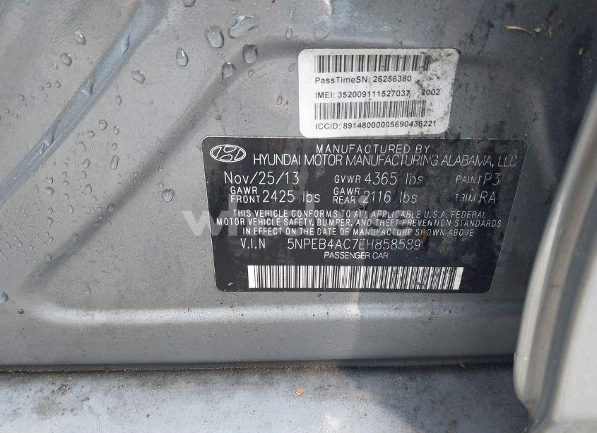 Photo 9 of 2014 Hyundai Sonata GLS (VIN 5NPEB4AC7EH858589)