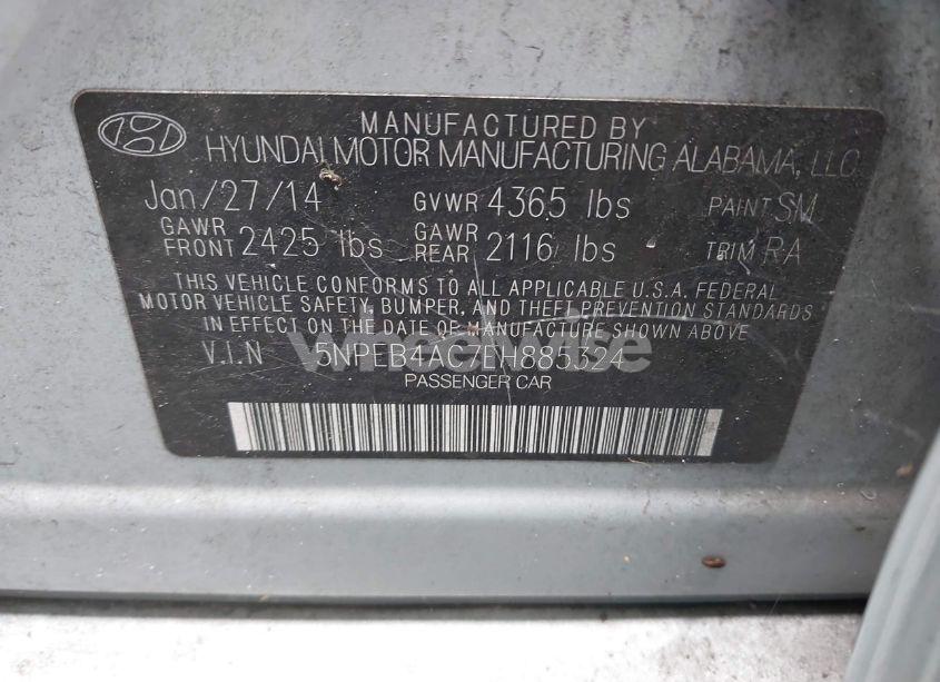 Photo 9 of 2014 Hyundai Sonata GLS (VIN 5NPEB4AC7EH885324)