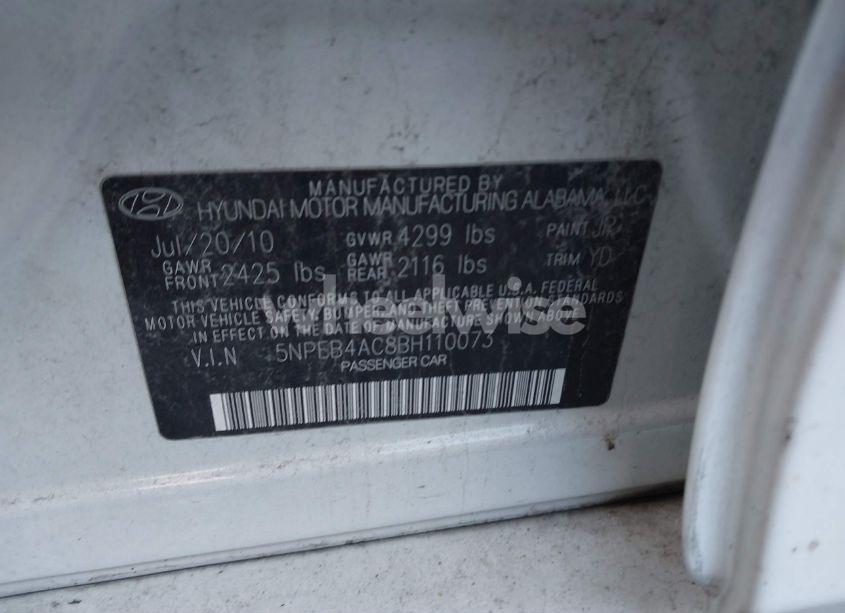Photo 9 of 2011 Hyundai Sonata GLS (VIN 5NPEB4AC8BH110073)