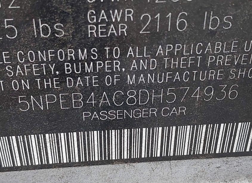 Photo 9 of 2013 Hyundai Sonata GLS (VIN 5NPEB4AC8DH574936)