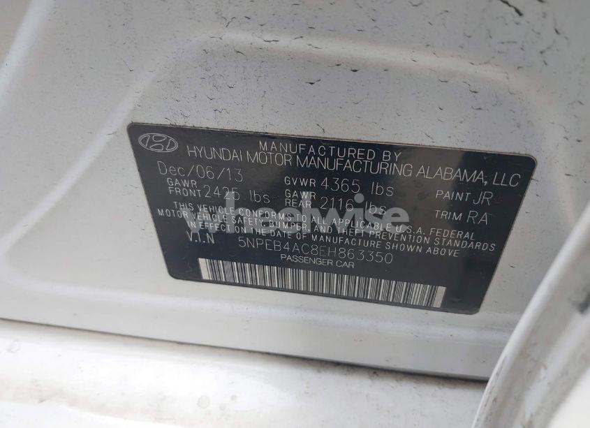 Photo 9 of 2014 Hyundai Sonata GLS (VIN 5NPEB4AC8EH863350)