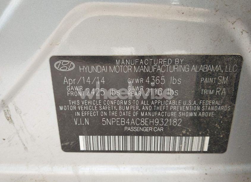 Photo 9 of 2014 Hyundai Sonata GLS (VIN 5NPEB4AC8EH932182)