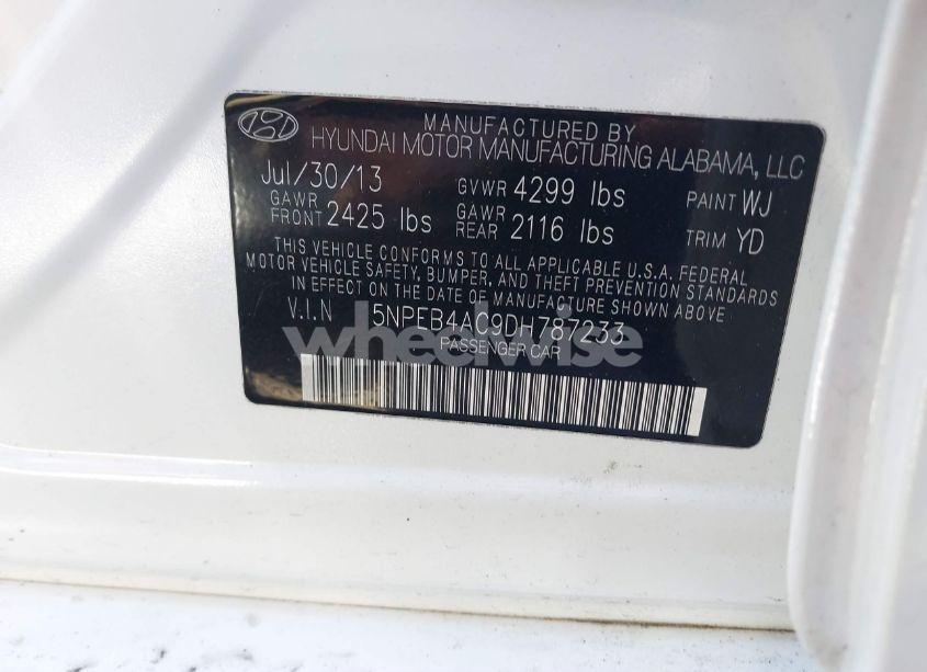 Photo 9 of 2013 Hyundai Sonata GLS (VIN 5NPEB4AC9DH787233)