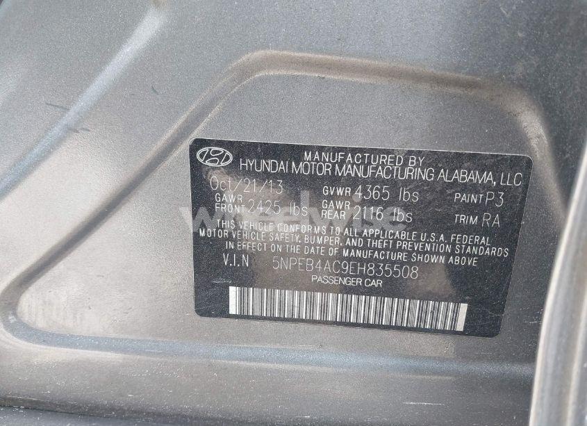 Photo 9 of 2014 Hyundai Sonata GLS (VIN 5NPEB4AC9EH835508)