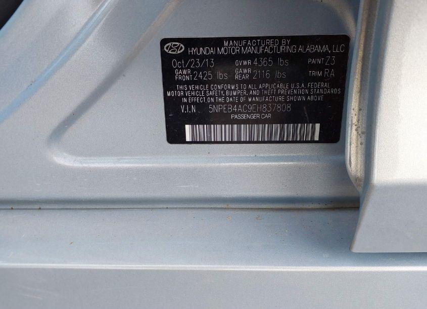 Photo 9 of 2014 Hyundai Sonata GLS (VIN 5NPEB4AC9EH837808)