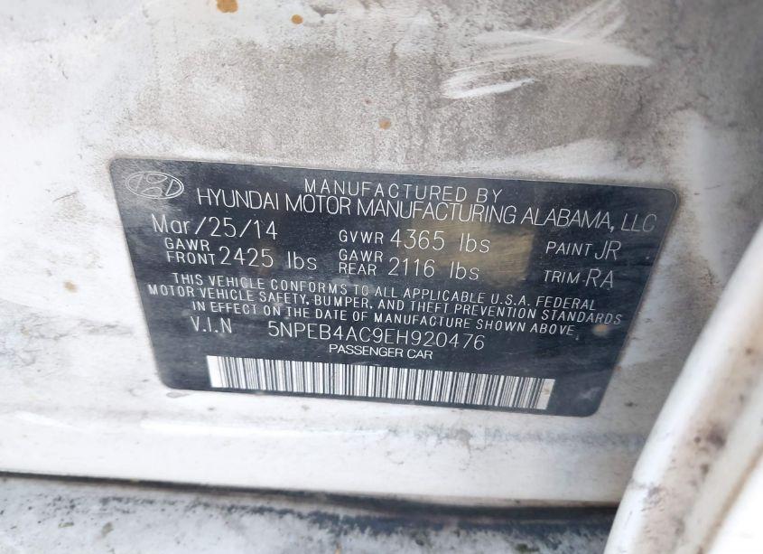 Photo 9 of 2014 Hyundai Sonata GLS (VIN 5NPEB4AC9EH920476)