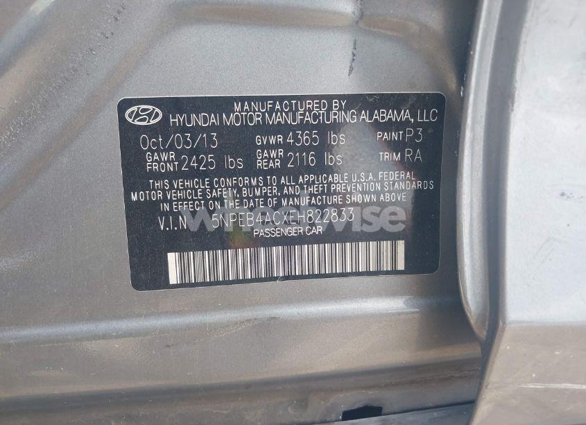 Photo 9 of 2014 Hyundai Sonata GLS (VIN 5NPEB4ACXEH822833)