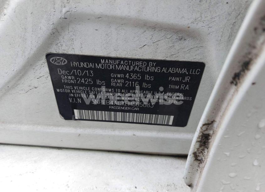 Photo 9 of 2014 Hyundai Sonata GLS (VIN 5NPEB4ACXEH865083)