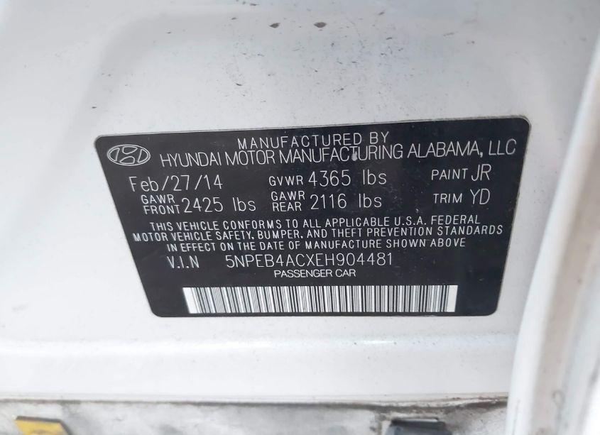 Photo 9 of 2014 Hyundai Sonata GLS (VIN 5NPEB4ACXEH904481)