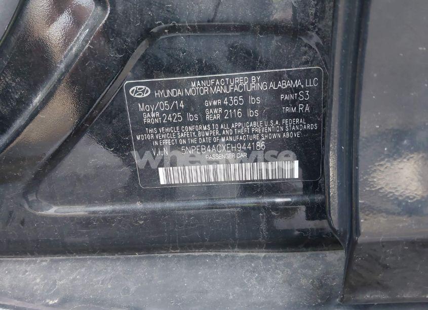 Photo 9 of 2014 Hyundai Sonata GLS (VIN 5NPEB4ACXEH944186)