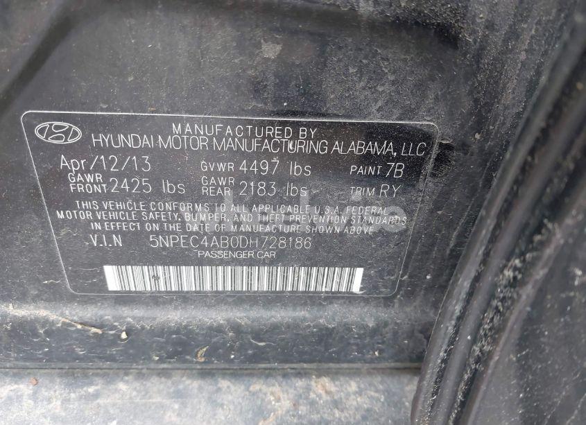 Photo 9 of 2013 Hyundai Sonata SE 2.0T (VIN 5NPEC4AB0DH728186)