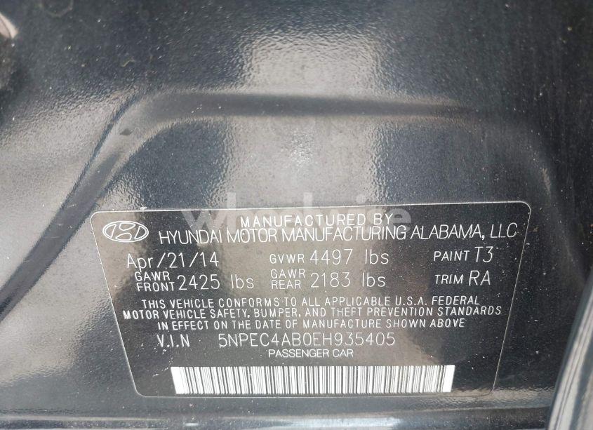 Photo 9 of 2014 Hyundai Sonata SE 2.0T (VIN 5NPEC4AB0EH935405)