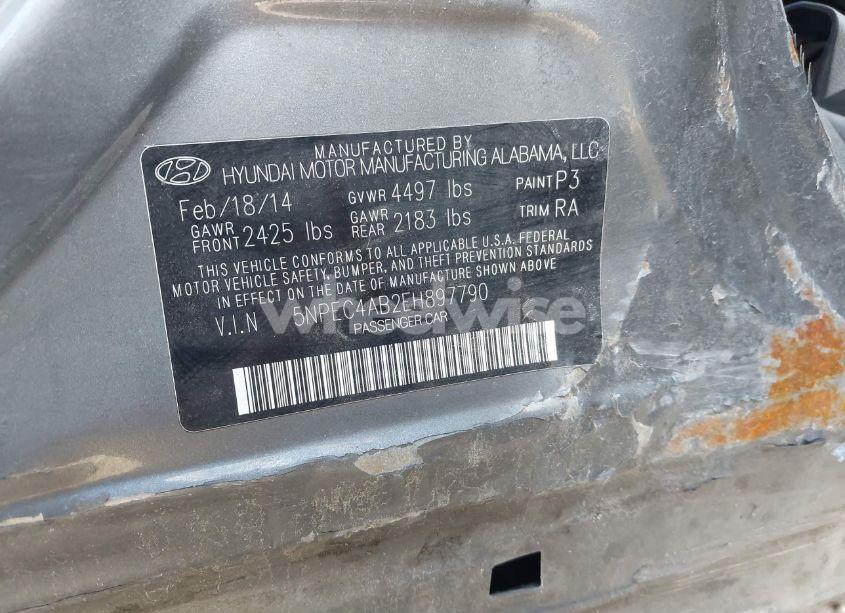 Photo 9 of 2014 Hyundai Sonata LIMITED 2.0T (VIN 5NPEC4AB2EH897790)
