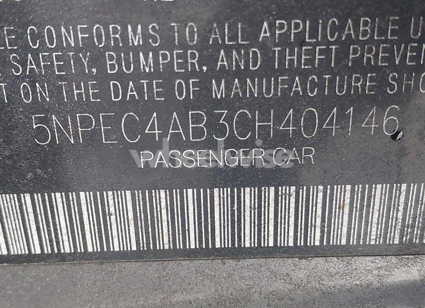 Photo 9 of 2012 Hyundai Sonata LIMITED 2.0T (VIN 5NPEC4AB3CH404146)