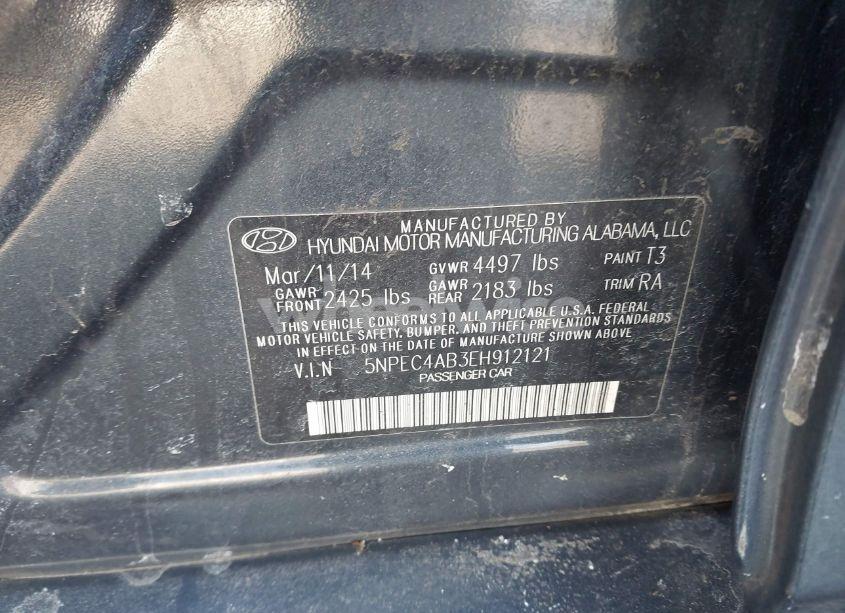 Photo 9 of 2014 Hyundai Sonata LIMITED 2.0T (VIN 5NPEC4AB3EH912121)