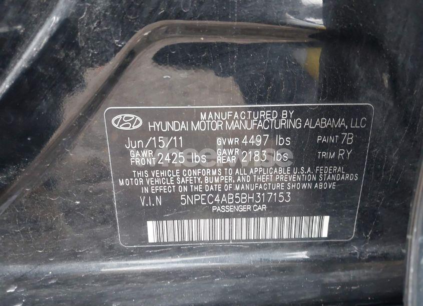 Photo 9 of 2011 Hyundai Sonata SE 2.0T (VIN 5NPEC4AB5BH317153)