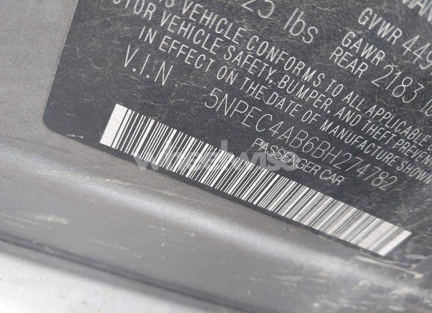 Photo 9 of 2011 Hyundai Sonata LIMITED 2.0T (VIN 5NPEC4AB6BH274782)