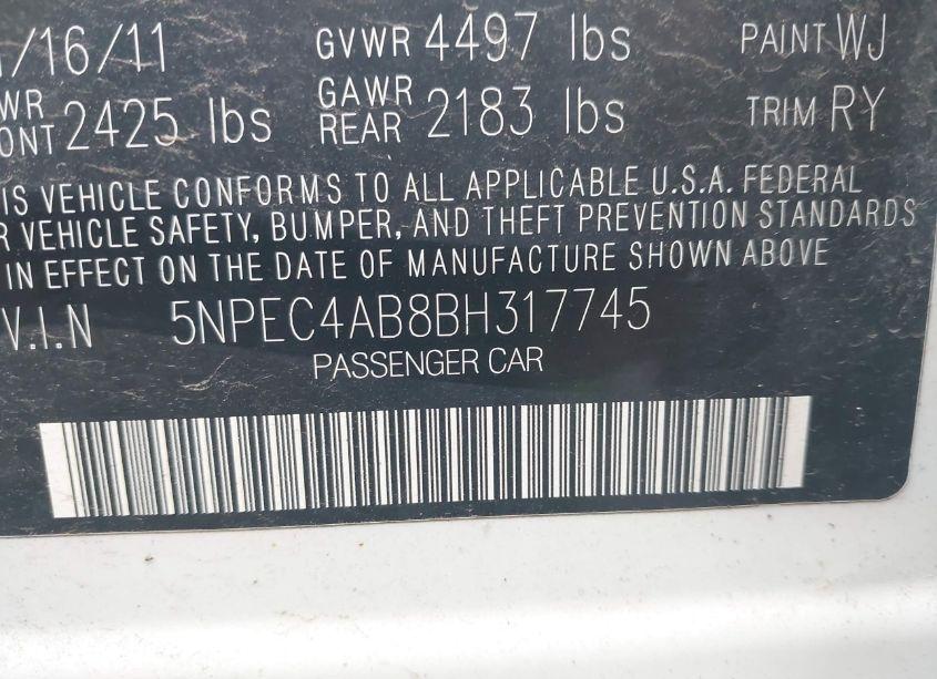 Photo 9 of 2011 Hyundai Sonata SE 2.0T (VIN 5NPEC4AB8BH317745)