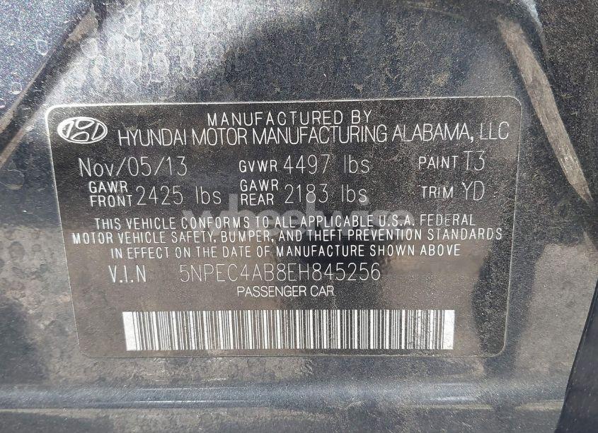 Photo 9 of 2014 Hyundai Sonata LIMITED 2.0T (VIN 5NPEC4AB8EH845256)