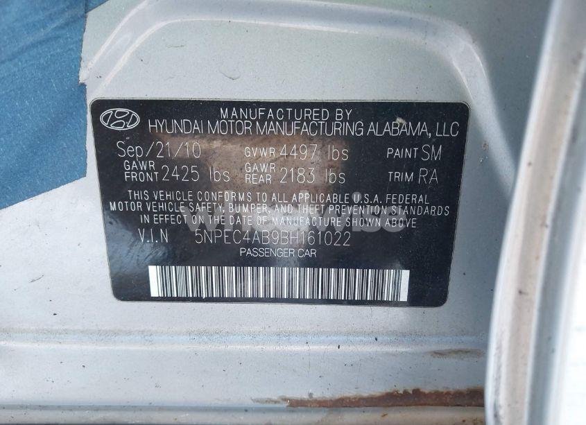 Photo 9 of 2011 Hyundai Sonata SE 2.0T (VIN 5NPEC4AB9BH161022)