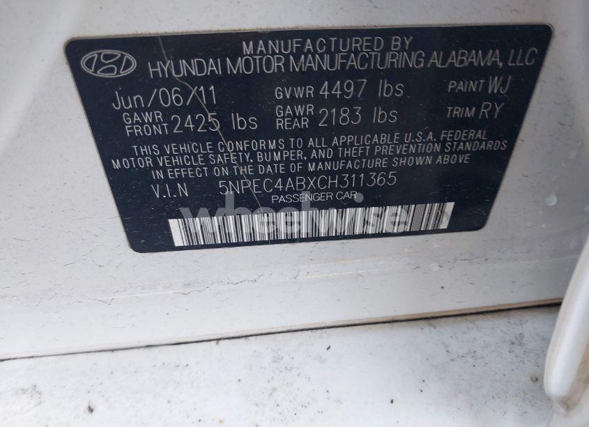 Photo 9 of 2012 Hyundai Sonata SE 2.0T (VIN 5NPEC4ABXCH311365)