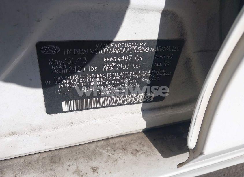 Photo 9 of 2013 Hyundai Sonata SE 2.0T (VIN 5NPEC4ABXDH757484)