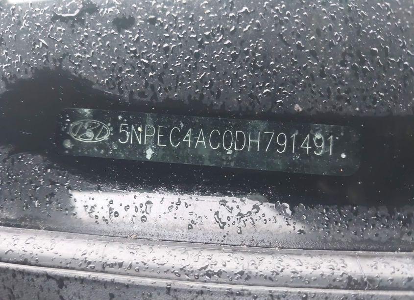 Photo 9 of 2013 Hyundai Sonata SE (VIN 5NPEC4AC0DH791491)