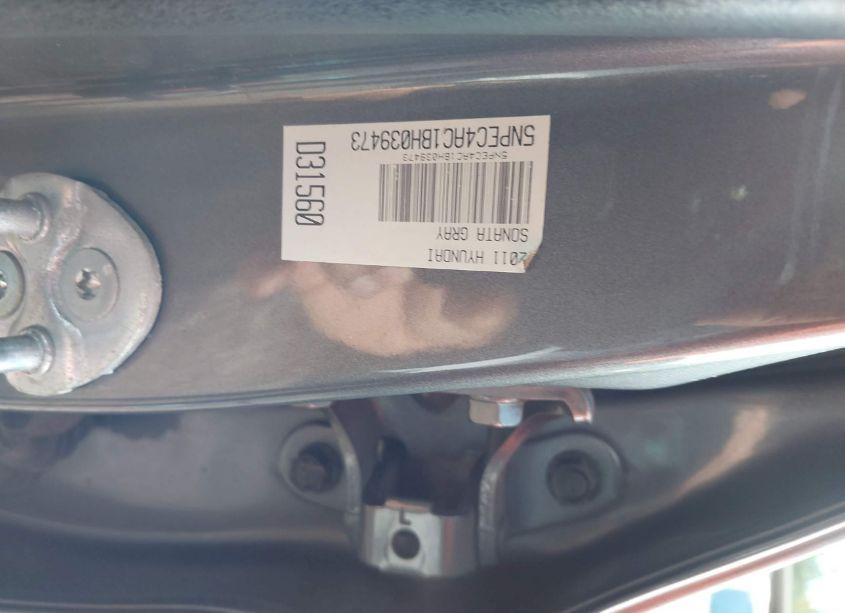 Photo 9 of 2011 Hyundai Sonata SE (VIN 5NPEC4AC1BH039473)