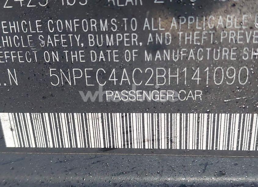 Photo 9 of 2011 Hyundai Sonata LIMITED (VIN 5NPEC4AC2BH141090)